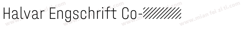 Halvar Engschrift Co字体转换